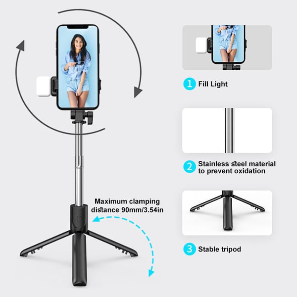 6-in-1 Draadloze Bluetooth Selfie Stick