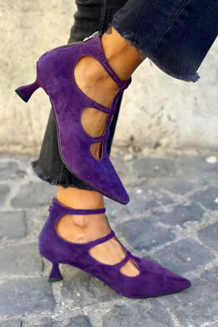 Vintage pumps met mini hak