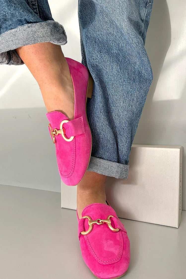 Elegante mocassin met metalen detail