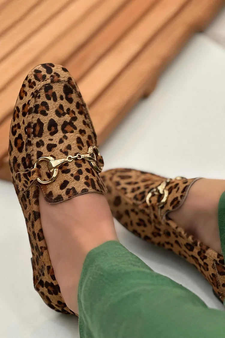 Mocassin met luipaardprint