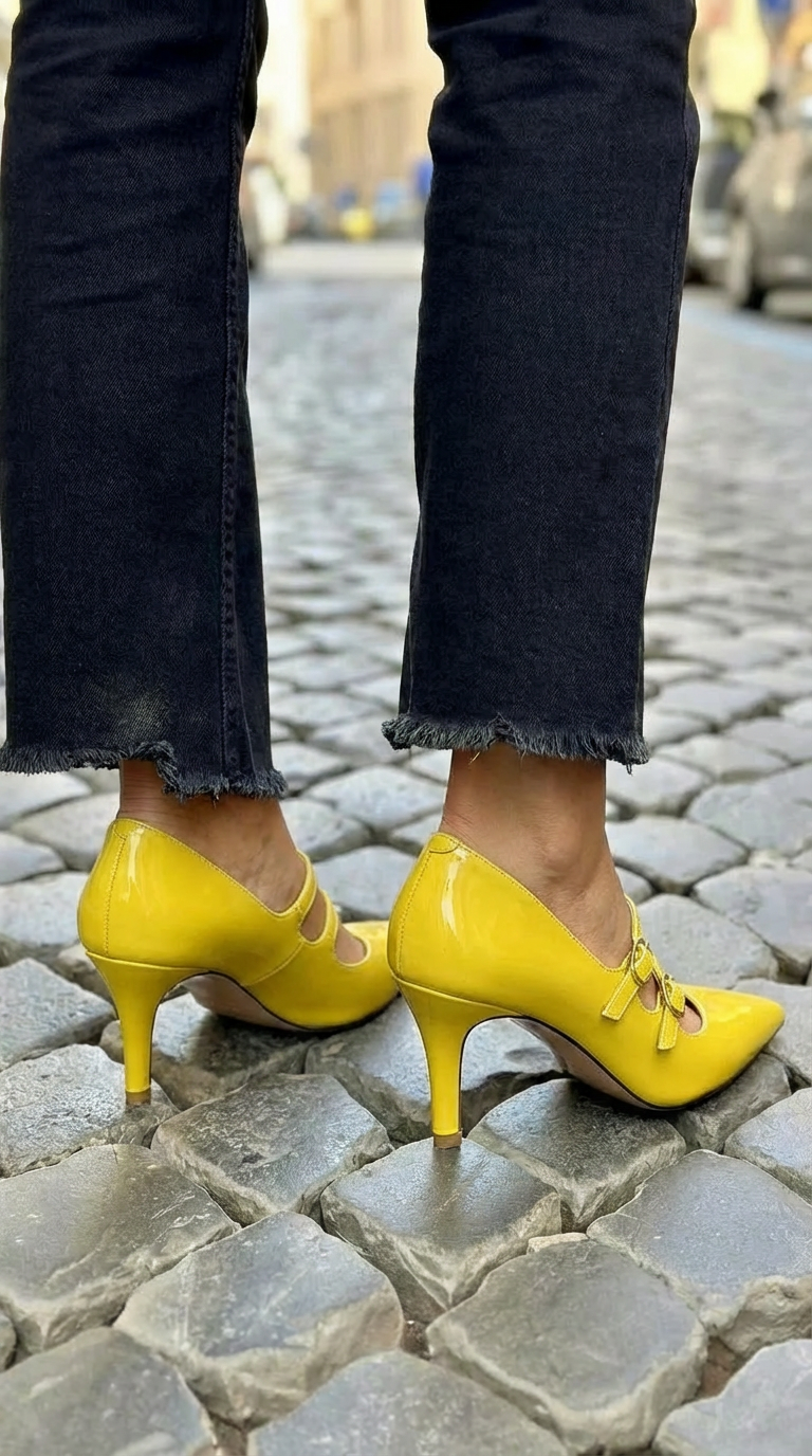 Pumps met dubbel bandje