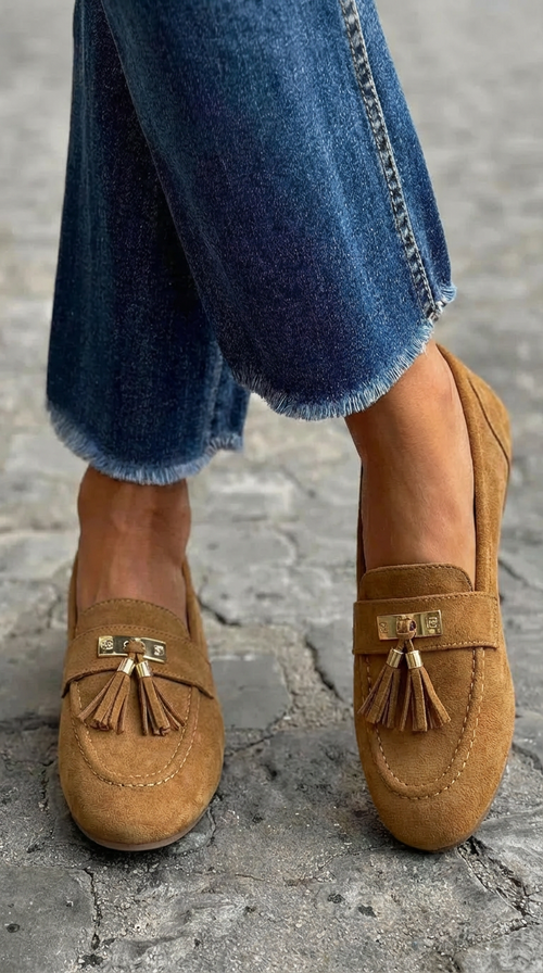 Elegante mocassin met kwastjes