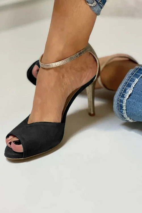 SANDALO ELEGANTE CON CINTURINO METALLICO