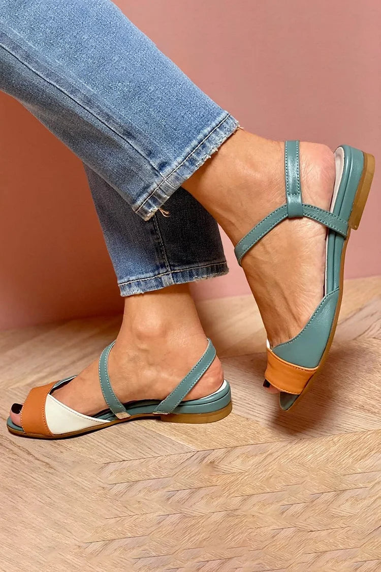 Sandalen met kleurblokken