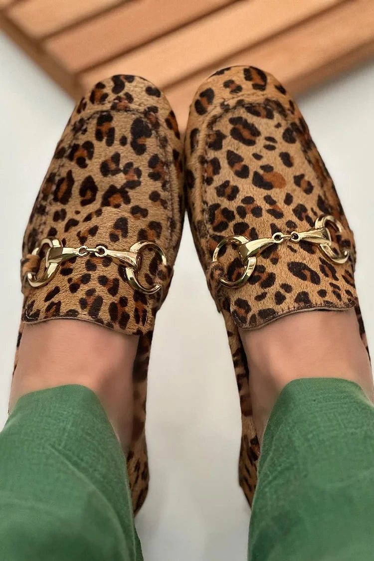 Mocassin met luipaardprint