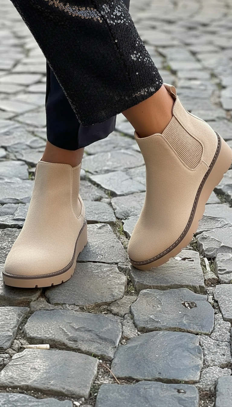 Chelsea boots met comfortabele sleehak