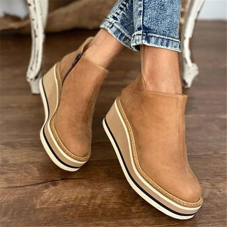 TRONCHETTO PLATFORM CON ZIP LATERALE