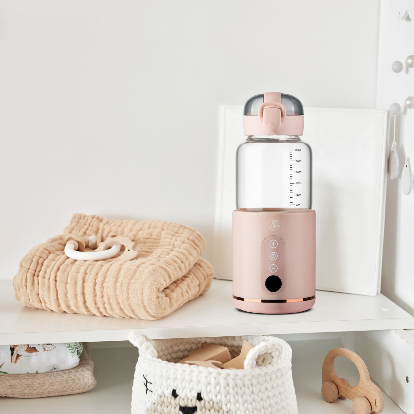 WarmFlow™ – Draadloze Babyflesverwarmer - roze