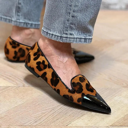 Verfijnde animalprint ballerina's