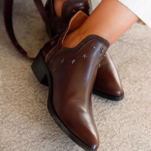 Western enkellaarsjes met studs