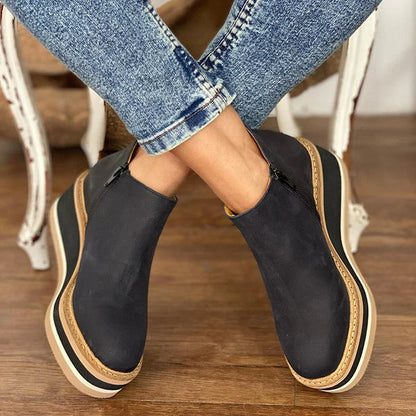 TRONCHETTO PLATFORM CON ZIP LATERALE