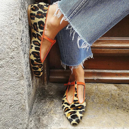 BALLERINE LEOPARDATE CON CINTURINO