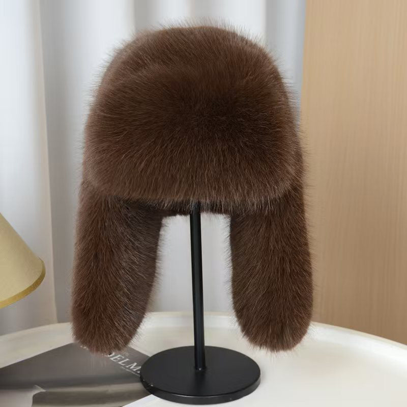 Warme Trapper Muts Dames Pluizig