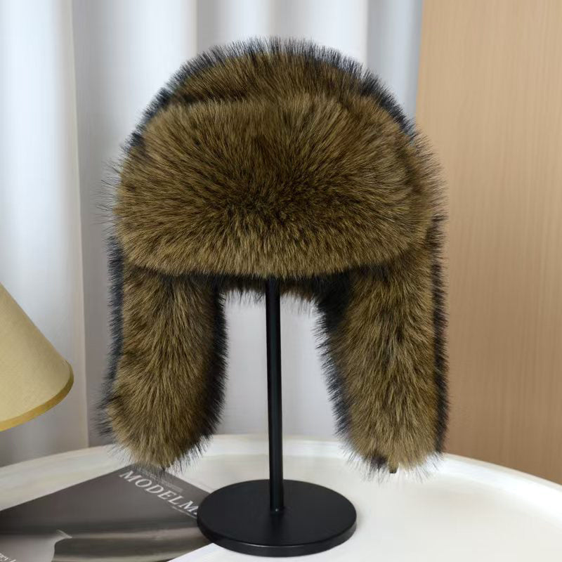 Warme Trapper Muts Dames Pluizig